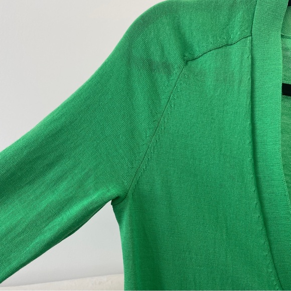 J.Crew Bright Green Jewel toned Cardigan w/Crystal Shaped Buttons - Picture 7 of 8